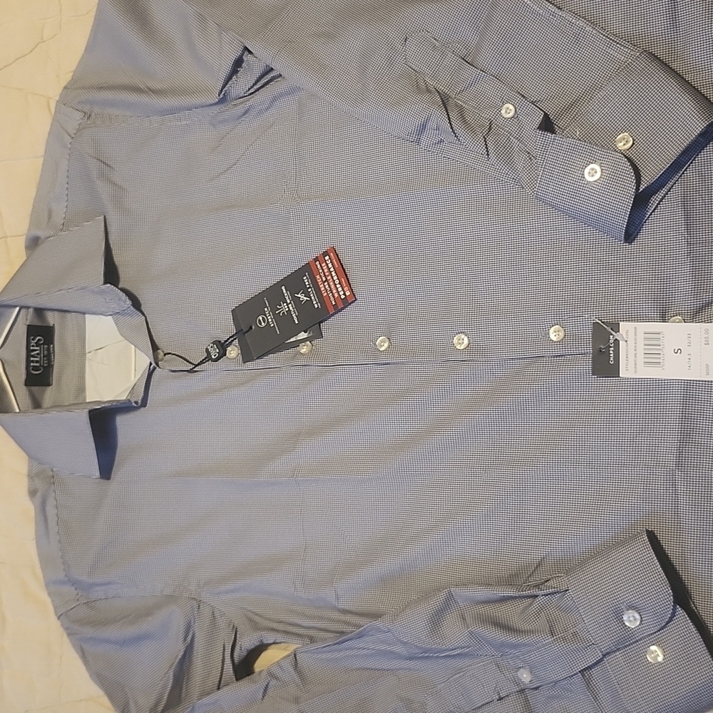 Chaps Brand Light Blue Dress Shirt Size Small Men's NWT